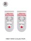 Preview: Conte Damen kurze hellgraue Baumwollsocken mit Rentiers Muster