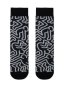 Preview: Ausgefallene Socken für Herren mit Print Schwarz- Gelb, Diwari Happy