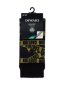 Preview: Ausgefallene Socken für Herren mit Print Schwarz- Gelb, Diwari Happy