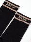 Preview: Lange Socken mit Ajourmuster Schwarz