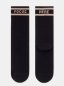 Preview: Lange Socken mit Ajourmuster Schwarz