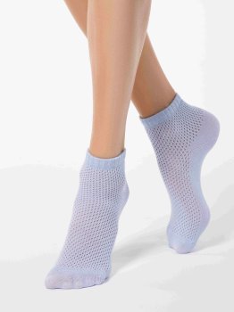 Conte Ajour Damen socken 15C81-077 mit Lochmuster pastellviolett