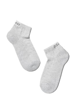 Sneakersocken für Damen CONTE mit Frotteesohle, Hellgrau