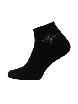 Kindersocken kurz 6-12 Jahre BCHK School 3060-834 mit Windrose Muster schwarz