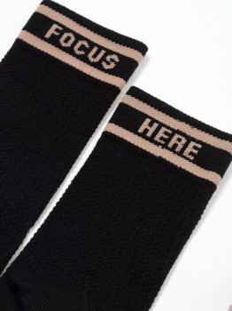 Lange Socken mit Ajourmuster Schwarz
