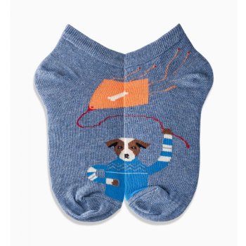 Griffon Socks Socken Low dog cats box farbe jeans