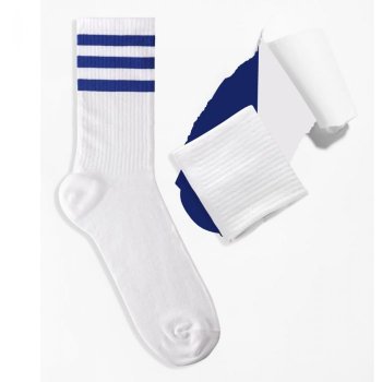 Tennissocken Griffon Stripes farbe weiss/blau