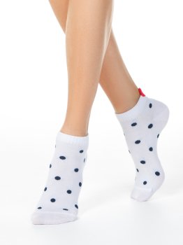 Sneakersocken Damen mit Herzchen, Conte