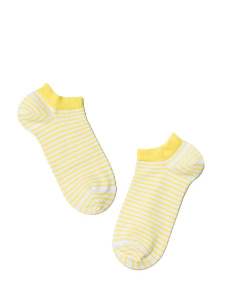 Conte Damen Kurzsocken 15C46-073_1 weiß-gelb