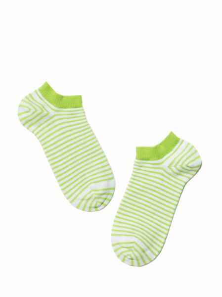 Conte Damen Kurzsocken weiß-apfelgruen