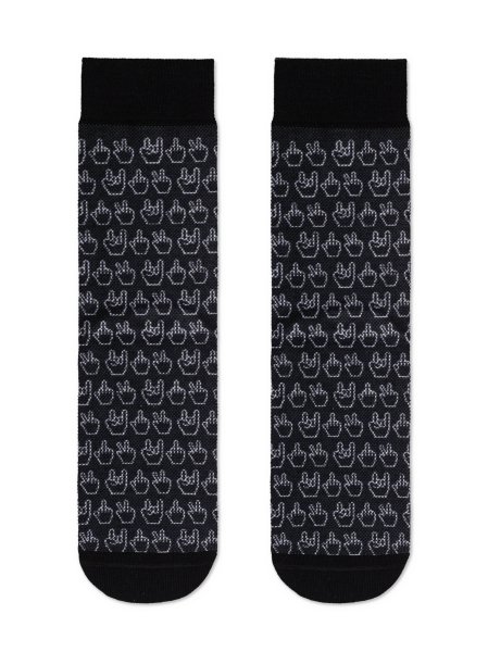 Ausgefallene Socken Diwari Happy mit Handgesten Motiv