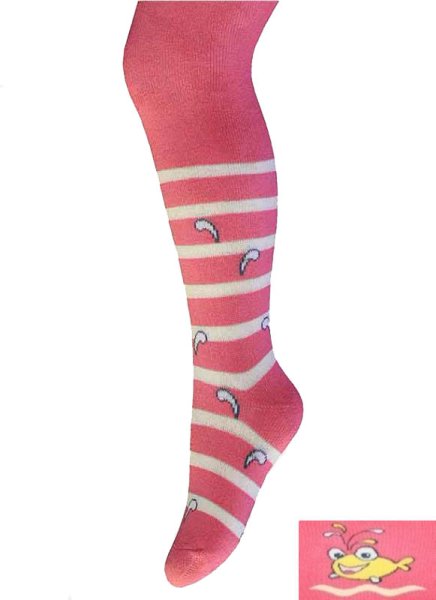 Baby Strumpfhosen 0-2 Jahre BCHK 3265-814 mit Delfine Muster pfirsich
