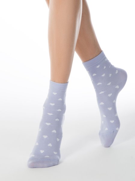 Conte Damen Socken mit Herz-Motiv pastell lila Farbe