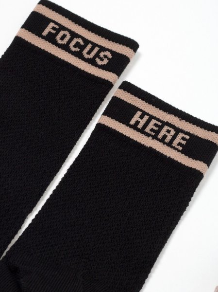 Lange Socken mit Ajourmuster Schwarz