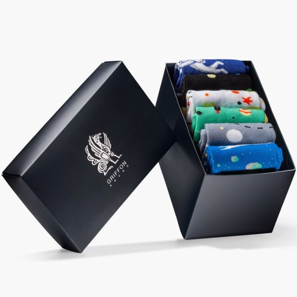 Griffon Bunte Socken Space Bamboo Box