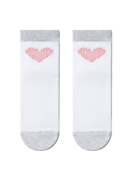 Damen Socken mit Herz in Weiß