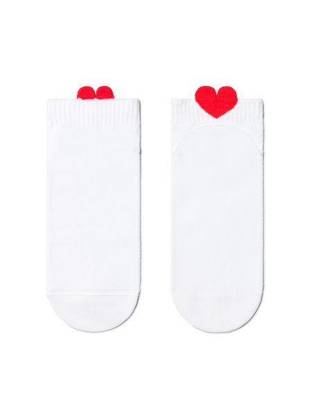 Sneakersocken Damen mit Herzchen, Conte