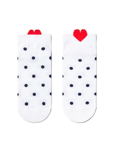 Sneakersocken Damen mit Herzchen, Conte